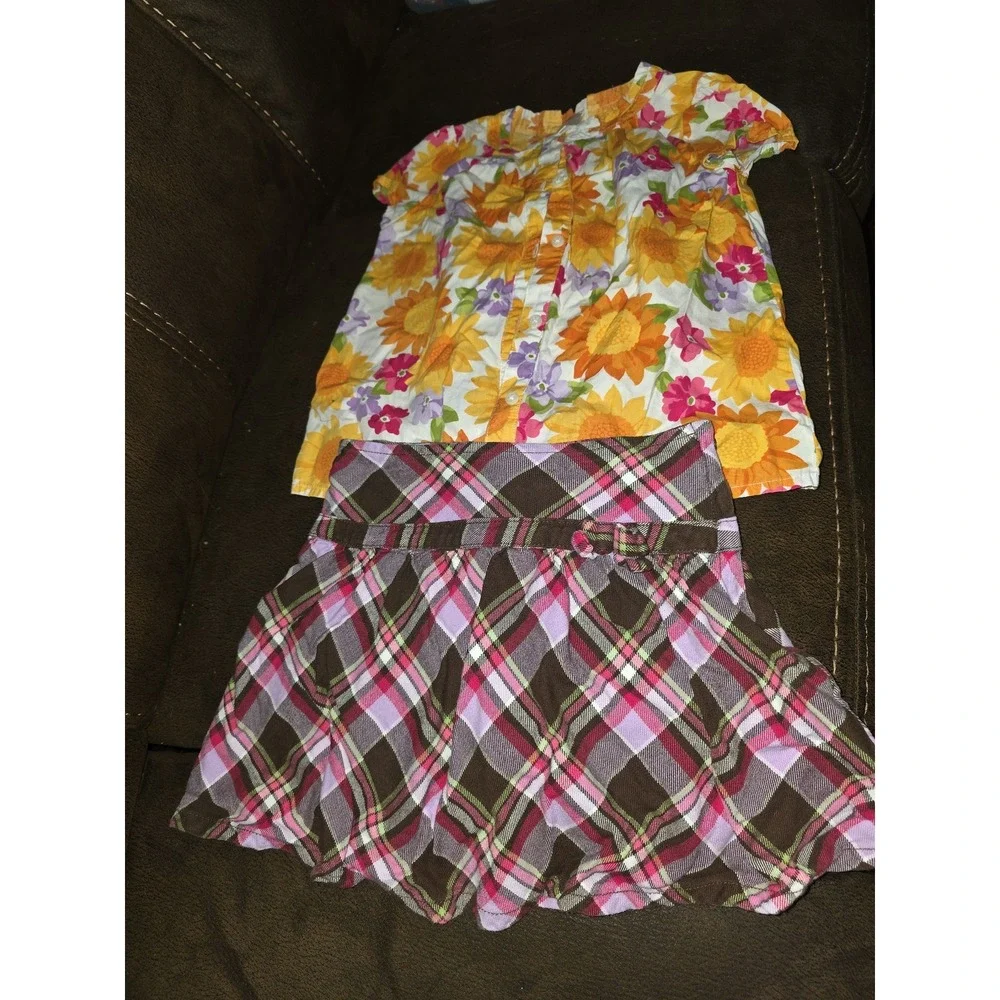 Gymboree sunflower smiles top size 6 skort size 5